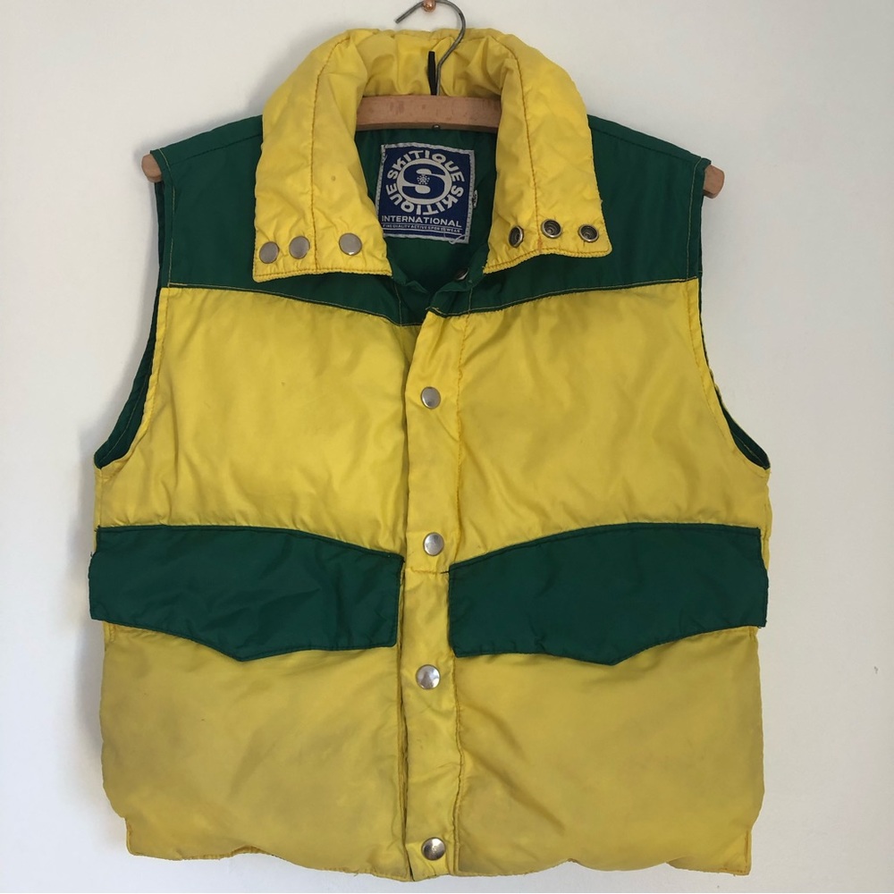 Men's Yellow and Green Vest